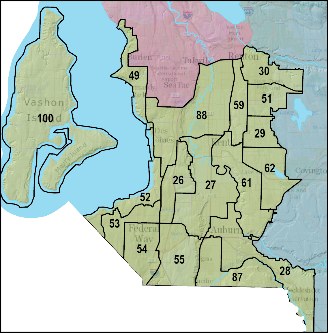 Image map of SE district
